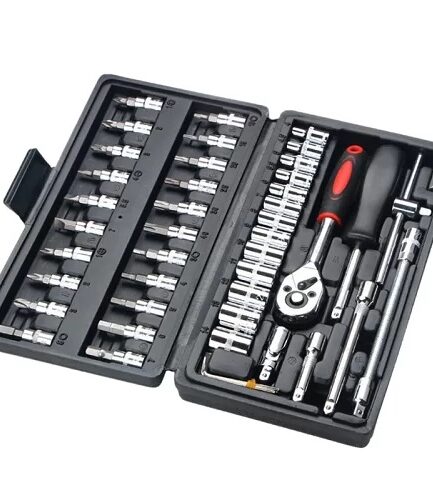 ESTUCHE  HERRAMIENTA Y DADOS 46 PZS