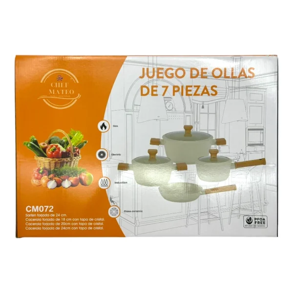 JUEGO DE OLLAS 7 PIEZAS CM072