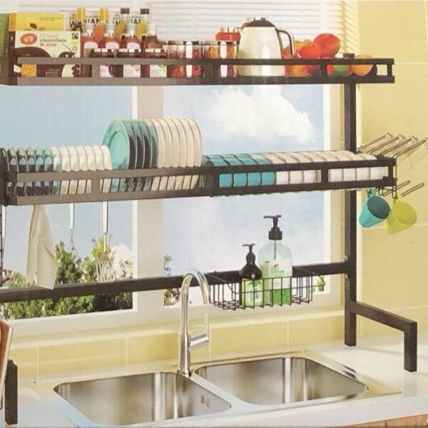 ESCURRIDOR 2 NIVELES ACERO INOXIDABLE 85 CM.