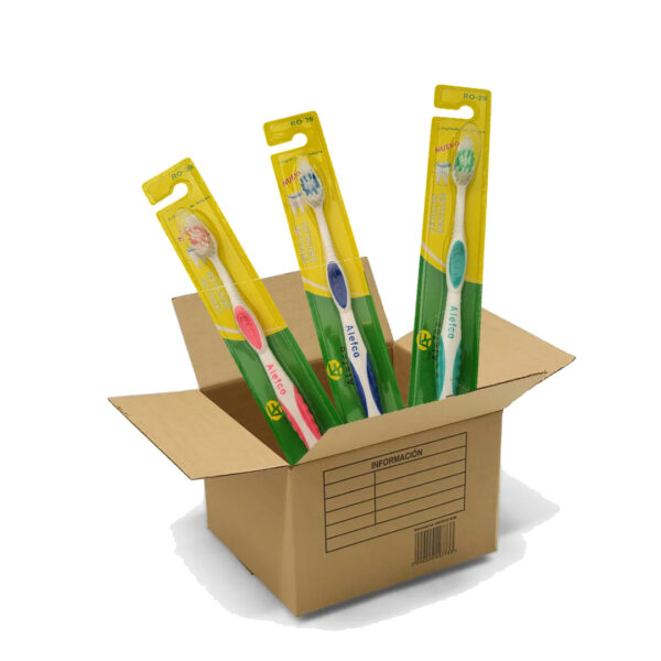 Caja 168 Cepillos De Dientes Alefco Mayoreo Pack *MAYOREO