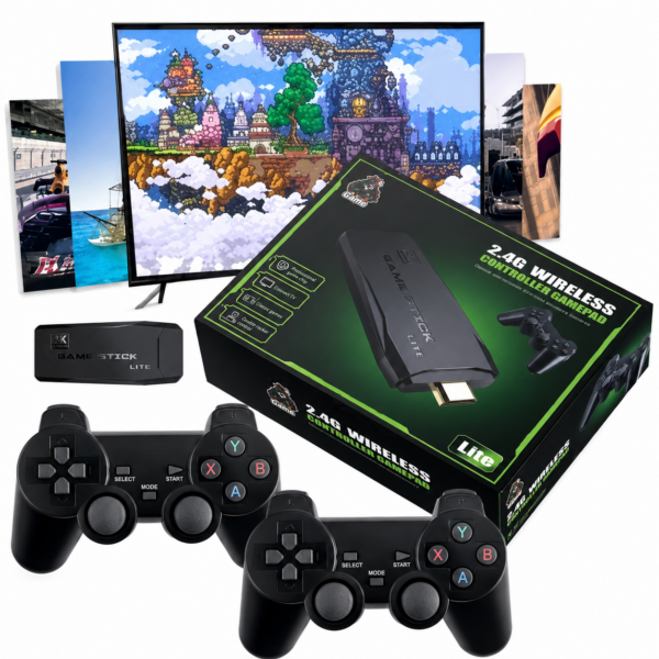 CONSOLA HDMI 2 CONTROLES 4K GAME STICK