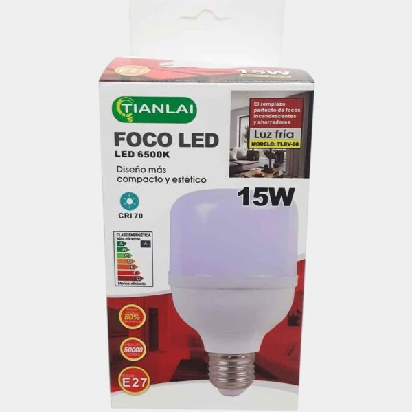 Foco LED Tianlai 15w Luz Blanca - Ilumina 60w