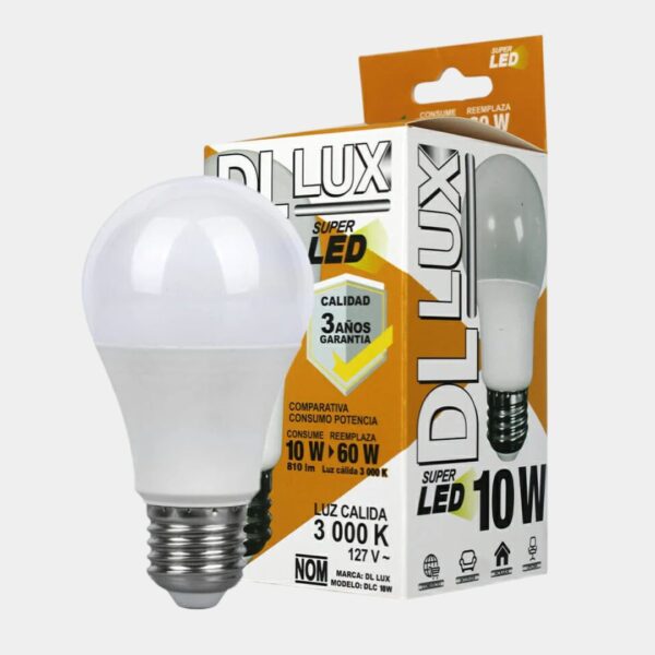 Foco LED Dl Lux 10w Luz Cálida 3000k e26